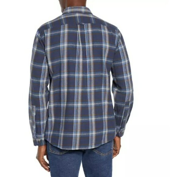 Men's NWT Eddie Bauer Long Sleeve Blue Canyon Plaid Flannel Shirt Size Small‎ - Picture 2 of 7